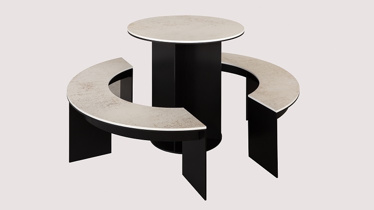 Il tavolo “O” realizzato in Dekton® Nilium