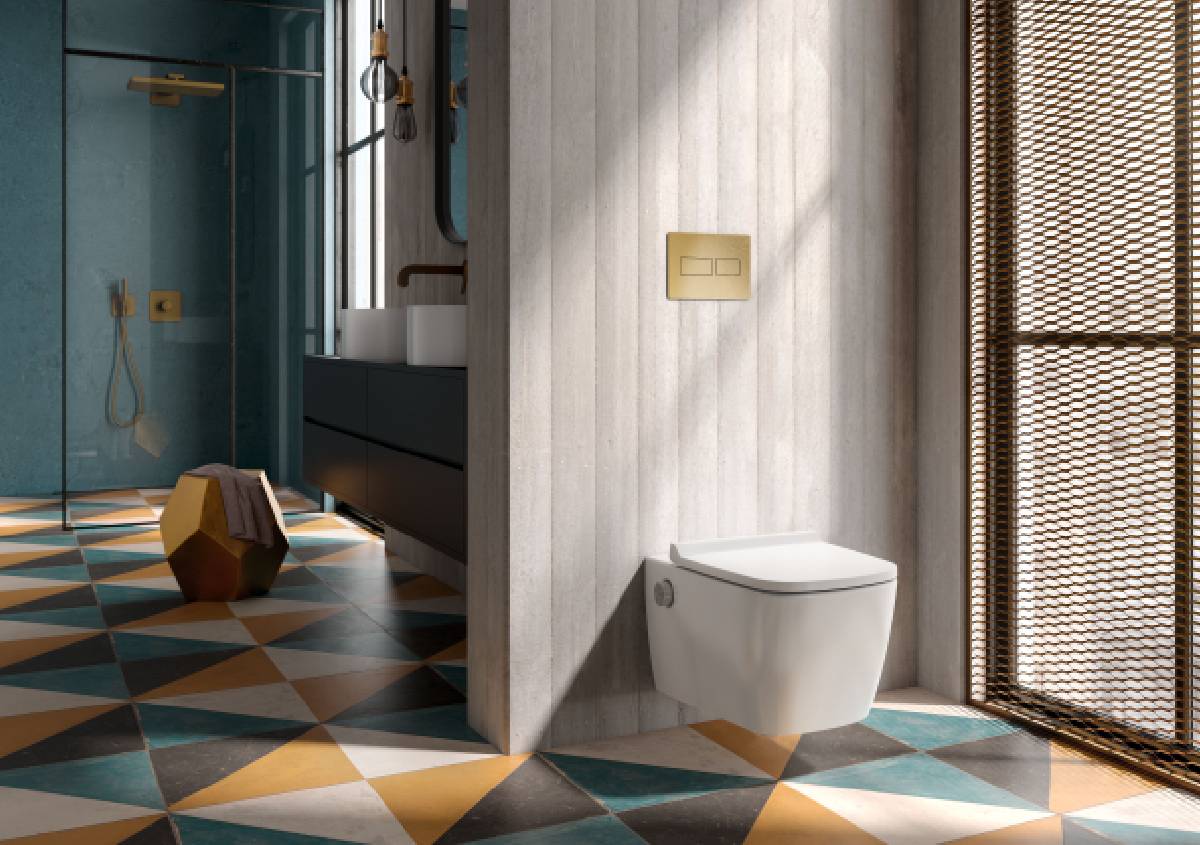 TECEsolid placca di azionamento WC robusta e igienica