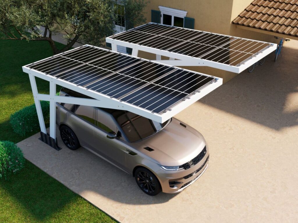 Carpot Fotovoltaico di Belle Pergole, un posto auto sostenibile che genera energia per la casa