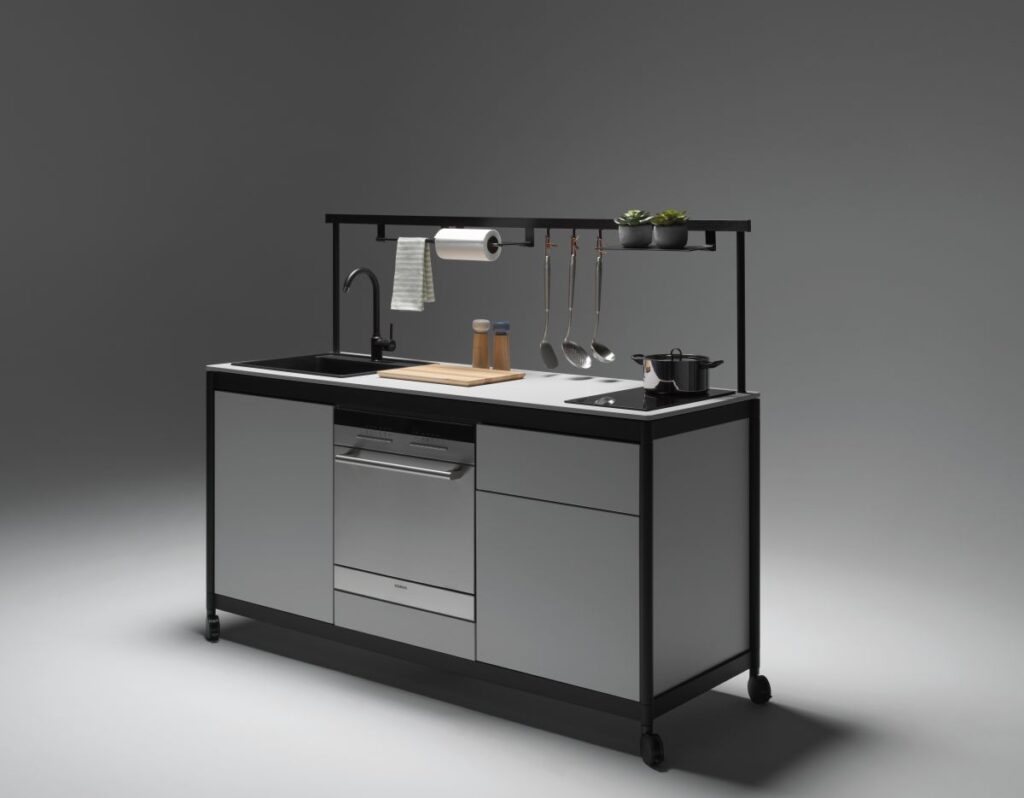 Fluido Kitchenette di Martex, cucina modulare, compatta e funzionale