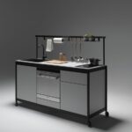 Fluido Kitchenette di Martex, cucina modulare, compatta e funzionale