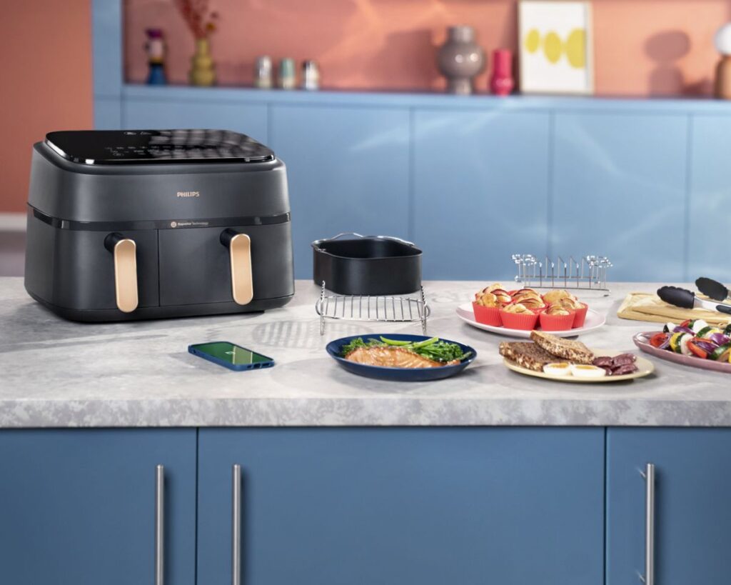 Friggitrice ad aria Philips Airfryer Serie 3000: cucina più veloce con il doppio cestello