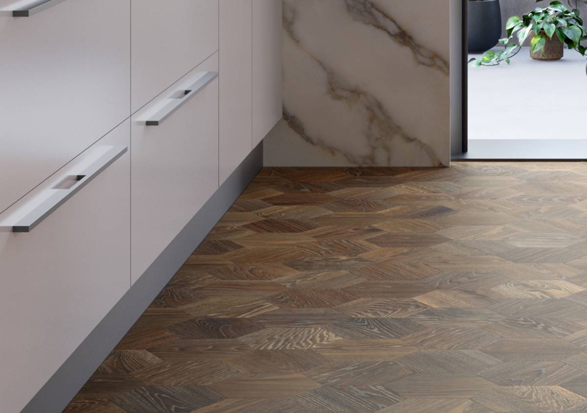 Esagono di Woodco: il parquet che trasforma gli spazi, con finiture naturali