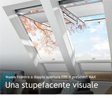 Nuova finestra a doppia apertura preSelect MAX FAKRO