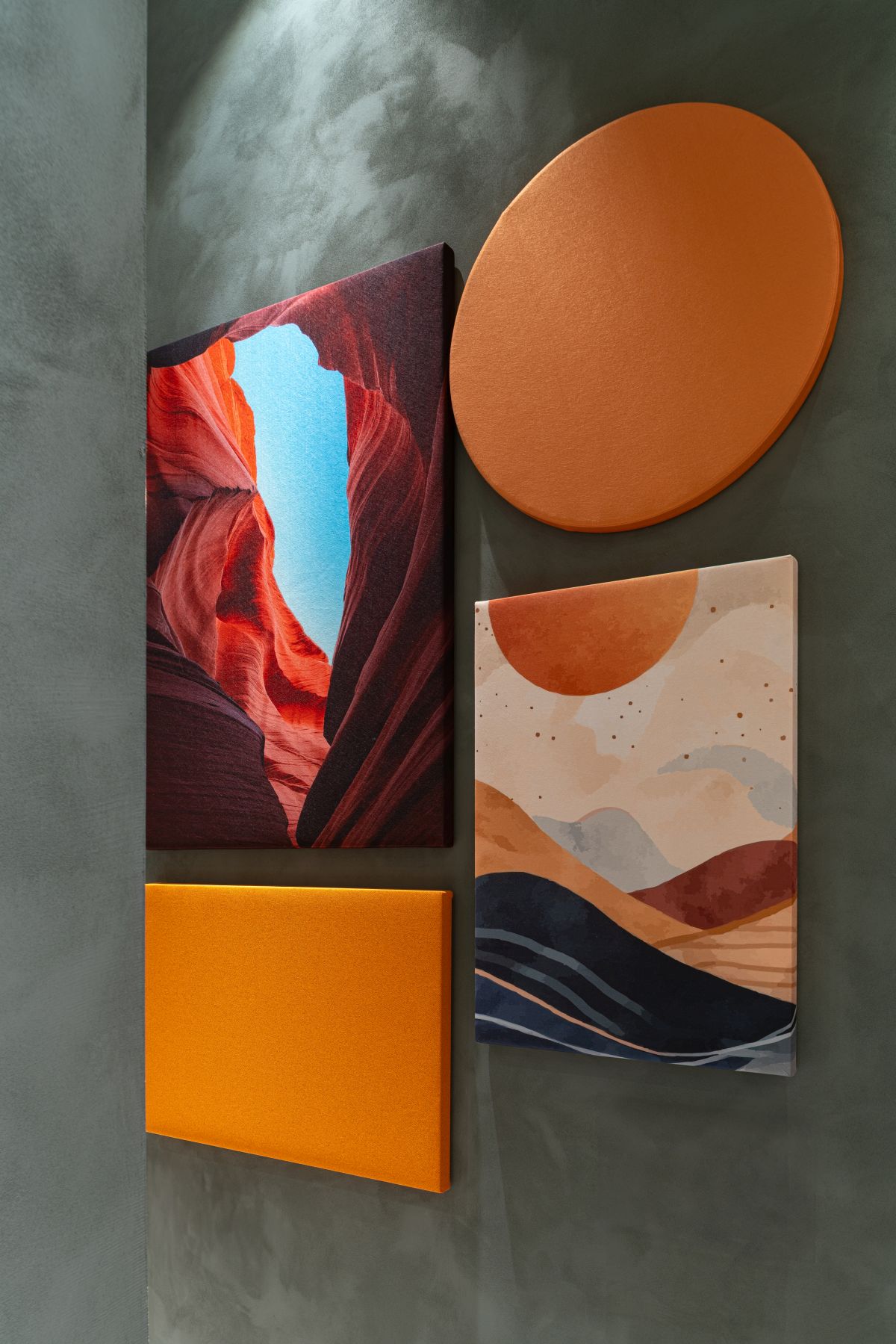 Design a parete con i nuovi Frame anche in versione circolare e sfoderabile