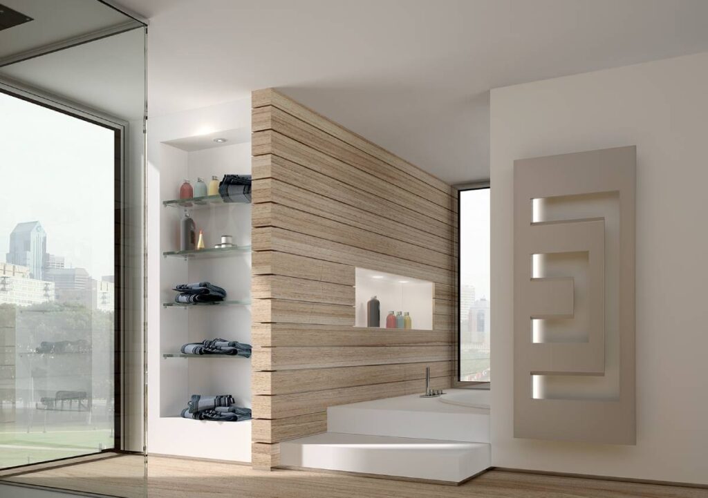 Termoarredo Dedalo di IRSAP: design e comfort si fondono nel bagno contemporaneo