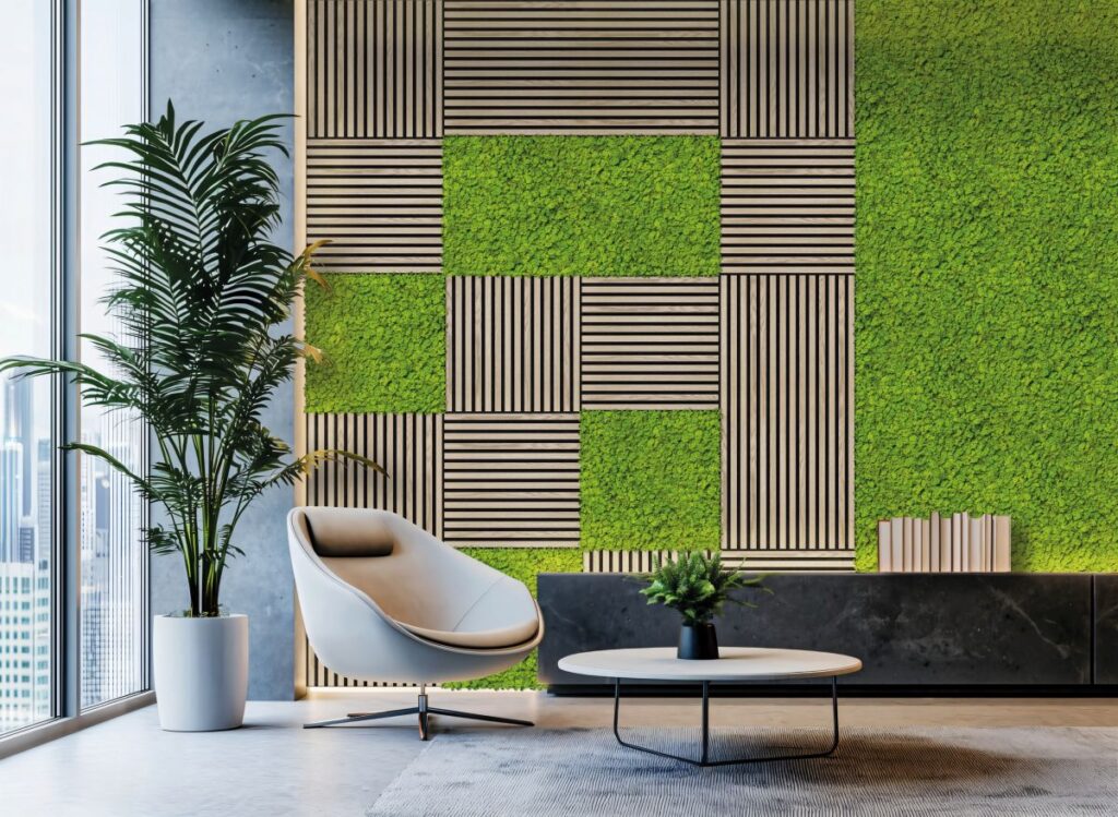 Collezione Akuben di Benetti, comfort acustico, verde verticale e design in casa