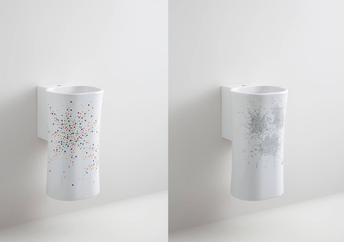 Atmosfera, il pattern che trasforma il lavabo in un’opera d’arte