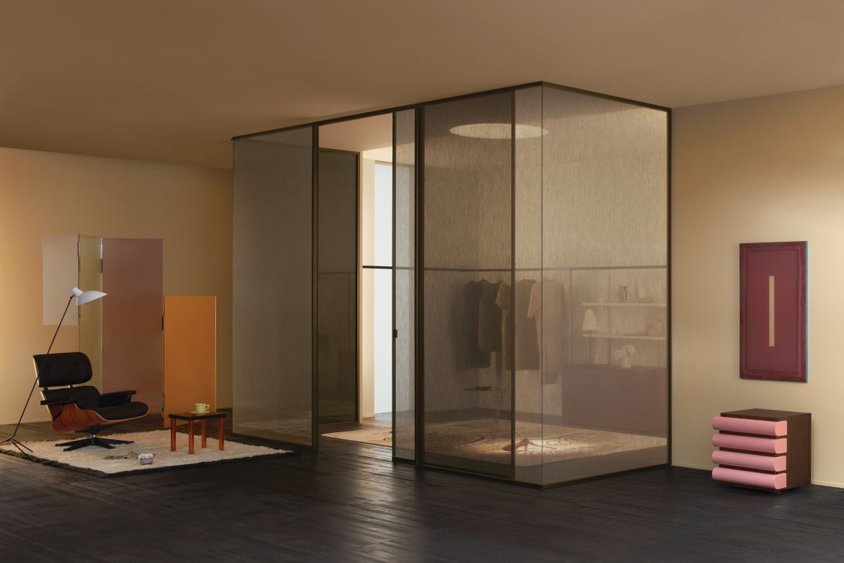 Parete divisoria Sherazade Wall Plus di Piero Lissoni per Glas Italia
