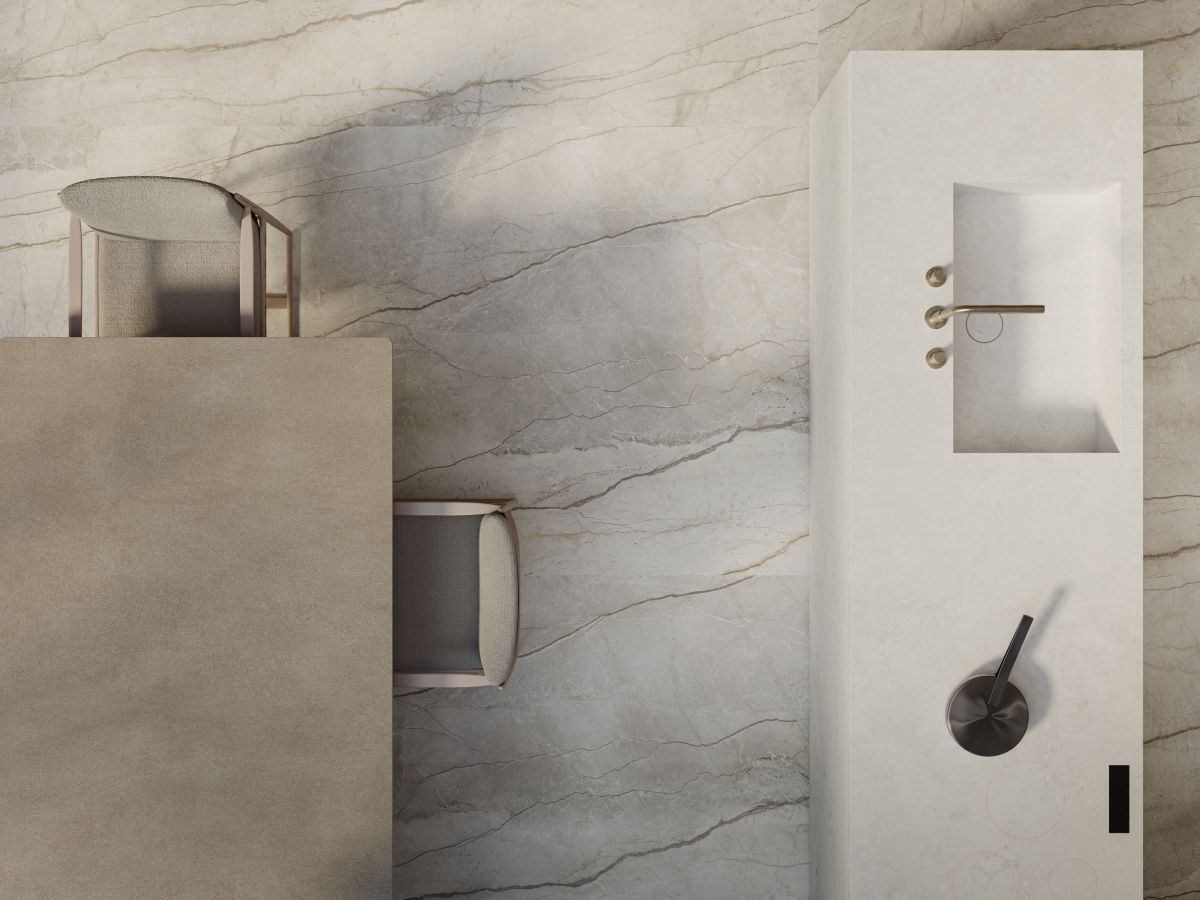 Nuove texture tra cemento e pietra: le proposte Concrete Look e Stone Look