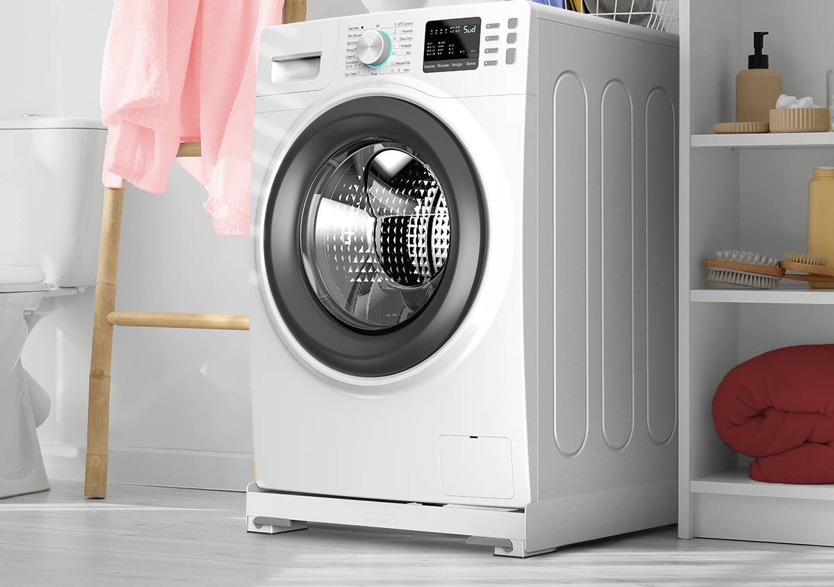 Base Move di Meliconi più spazio, meno fatica nella zona lavanderia