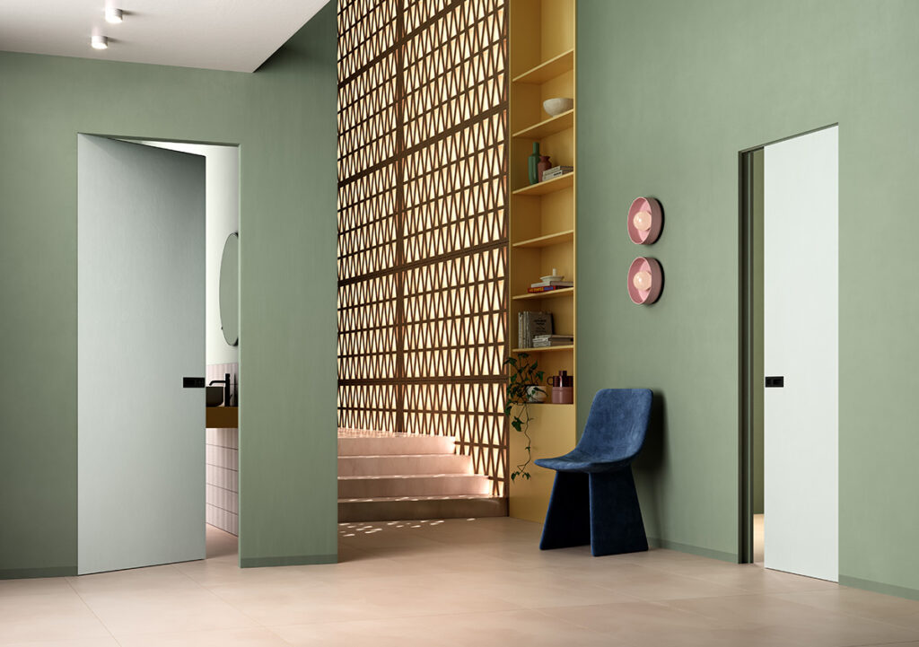 Porte filo muro Ermetika: un design intelligente che fa da protagonista