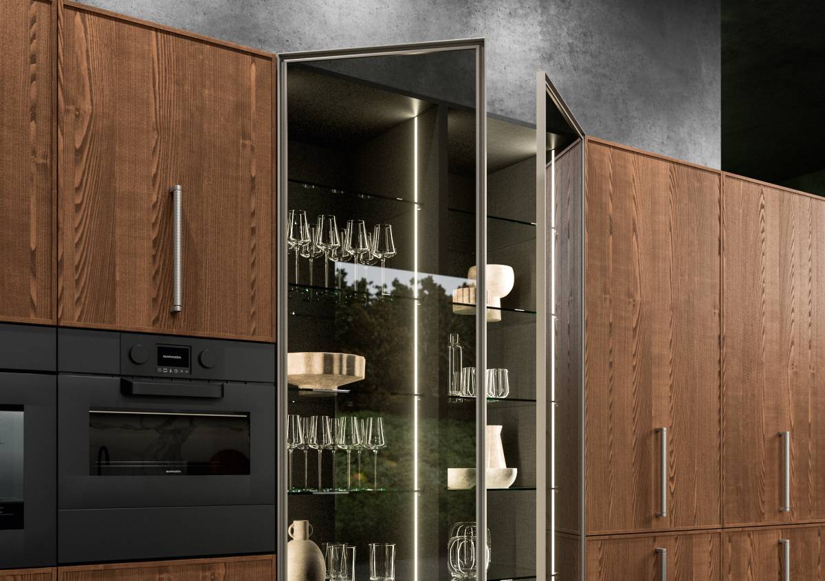 RAIL di ARAN Cucine l’alluminio che disegna l’identità della cucina contemporanea