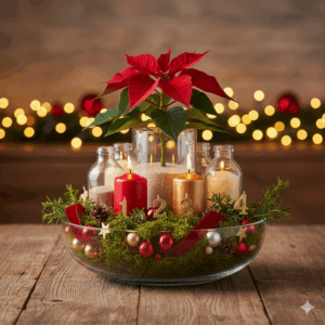 Come realizzare il tuo centrotavola con Stella di Natale passo dopo passo