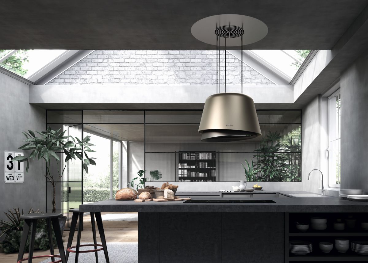 Cappa ad isola Belle Gold/Warm DG MATT KL/2 di Faber Cappa ad isola Belle Gold/Warm DG MATT KL/2 di Faber