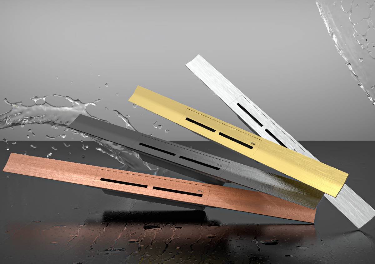 TECEdrainprofile, canaletta doccia a filo pavimento in acciaio inox