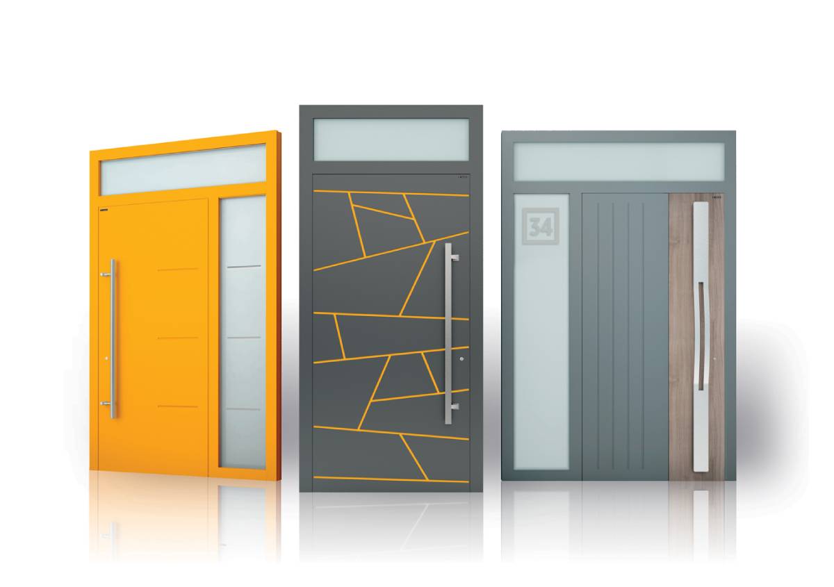 Porte esterne in alluminio CREO WIŚNIOWSKI design personalizzato, isolamento elevato e sicurezza per la casa