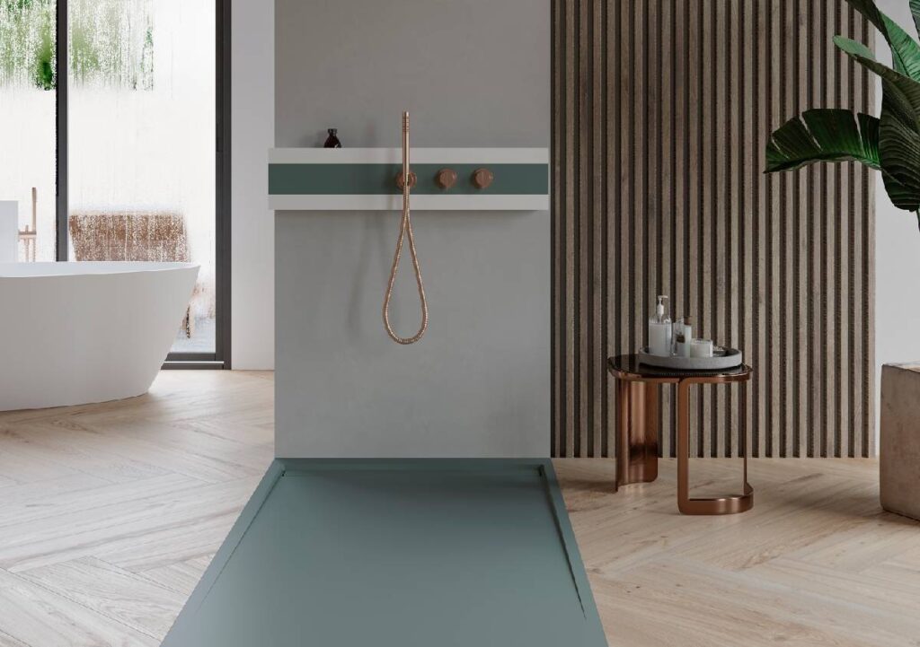 Scene, piatto doccia in Solid Surface di alta gamma di Hidrobox