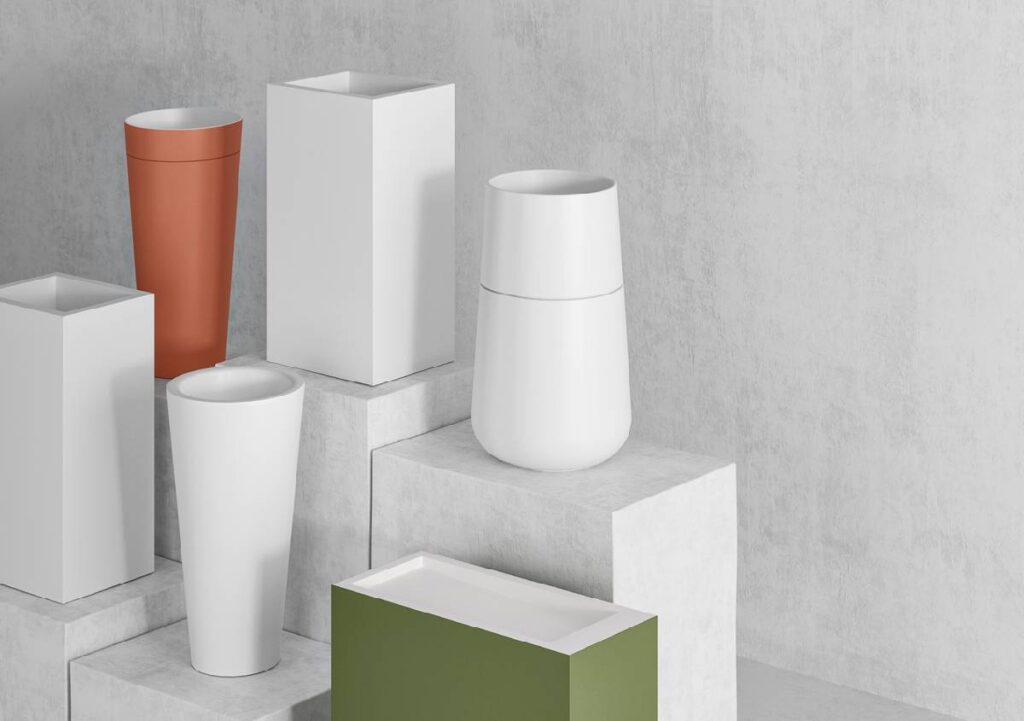 Lavabi bagno in solid surface: FS Collection Hidrobox per un bagno di design contemporaneo