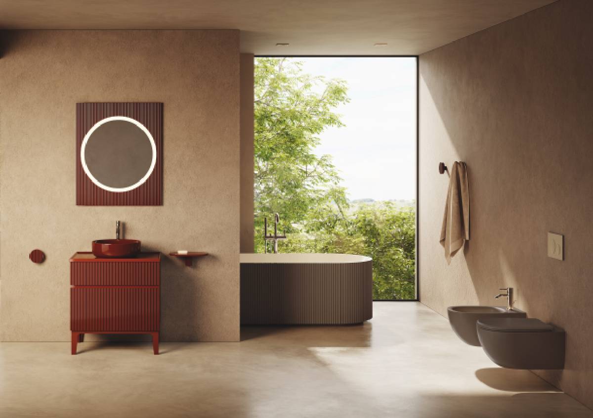 Gisele Globo la collezione bagno che unisce ceramica, materia e qualità visiva Gisele Globo la collezione bagno che unisce ceramica, materia e qualità visiva
