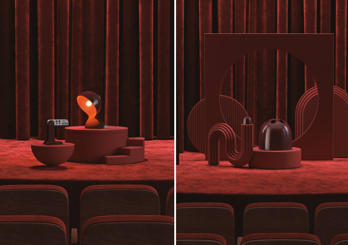 Le icone Artemide si accendono di rosso profondo Le icone Artemide si accendono di rosso profondo