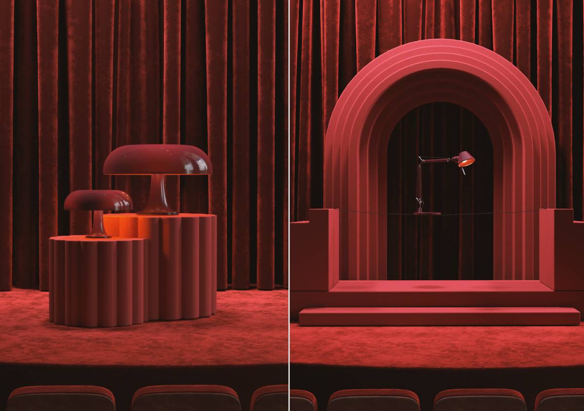 Le icone Artemide si accendono di rosso profondo Le icone Artemide si accendono di rosso profondo
