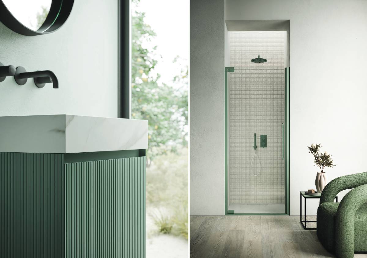 Verde Oliva: comfort visivo e personalità nel bagno contemporaneo Verde Oliva: comfort visivo e personalità nel bagno contemporaneo