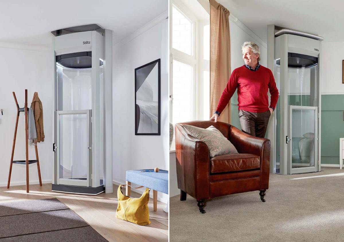 Mini ascensore elettrico senza fossa DUO design compatto, comfort e installazione rapida