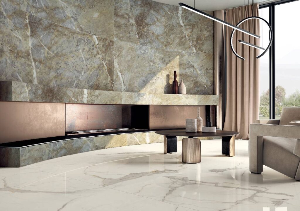 Superfici ceramiche curve: Cotto d’Este interpreta il design fluido con KERLITE