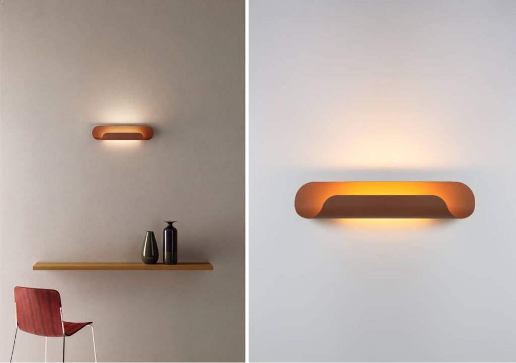 Roll di Martinelli Luce, la lampada da parete che avvolge la luce