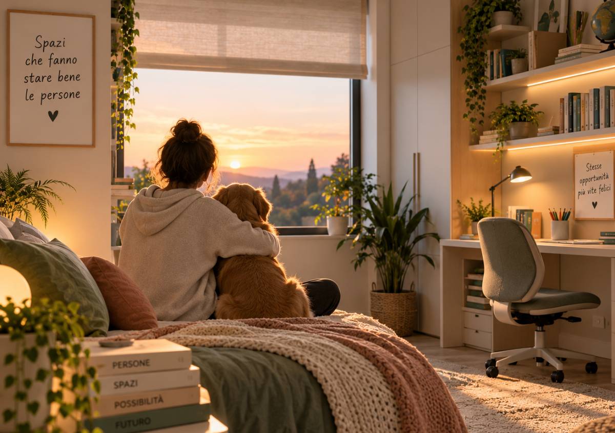 Camera da letto e studio inclusivi arredi e luci per bisogni mirati e accessibili Camera da letto e studio inclusivi arredi e luci per bisogni mirati e accessibili