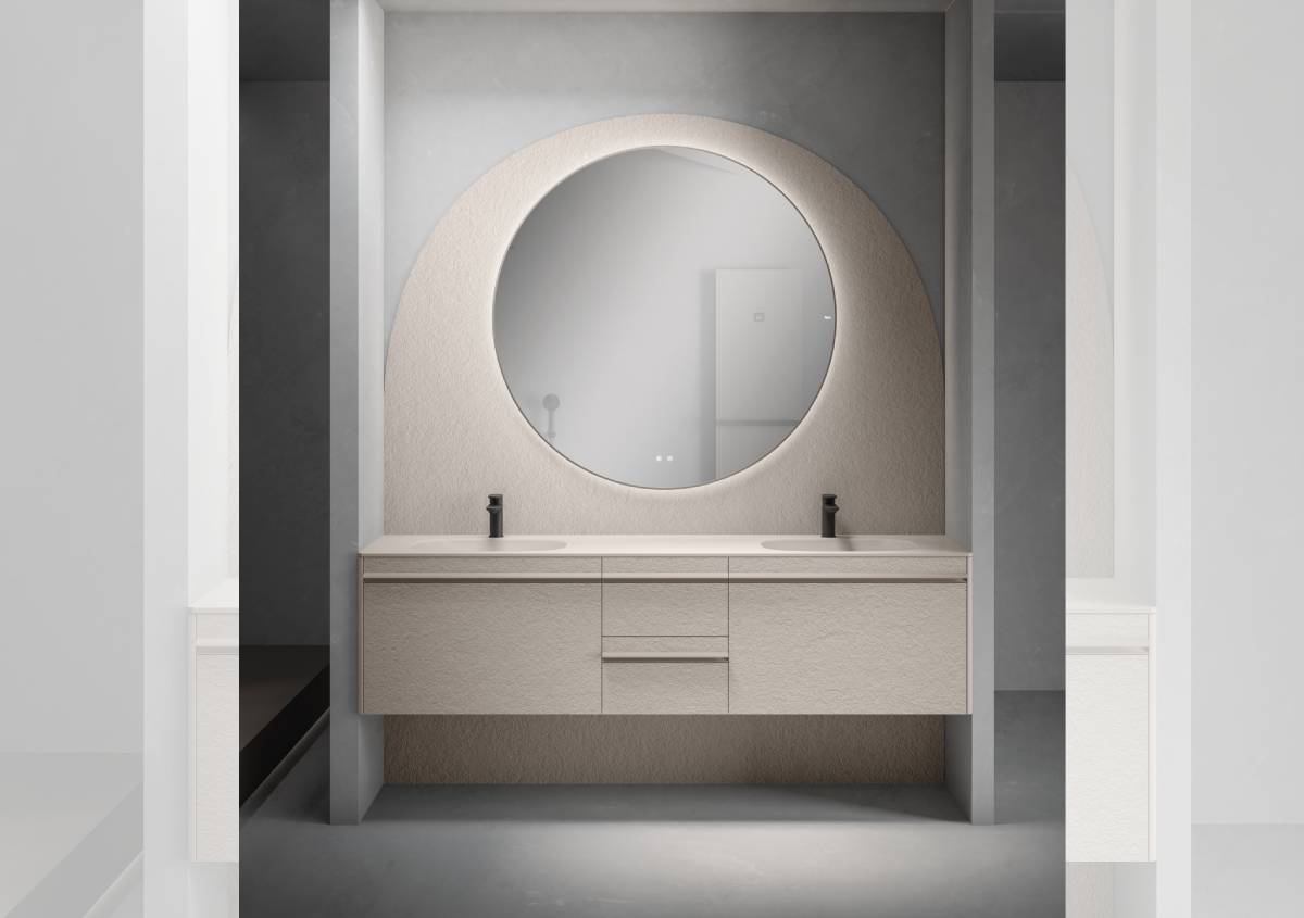 Forme curve nell’arredo bagno Fiora rende il bagno più morbido con Curve Forme curve nell’arredo bagno Fiora rende il bagno più morbido con Curve