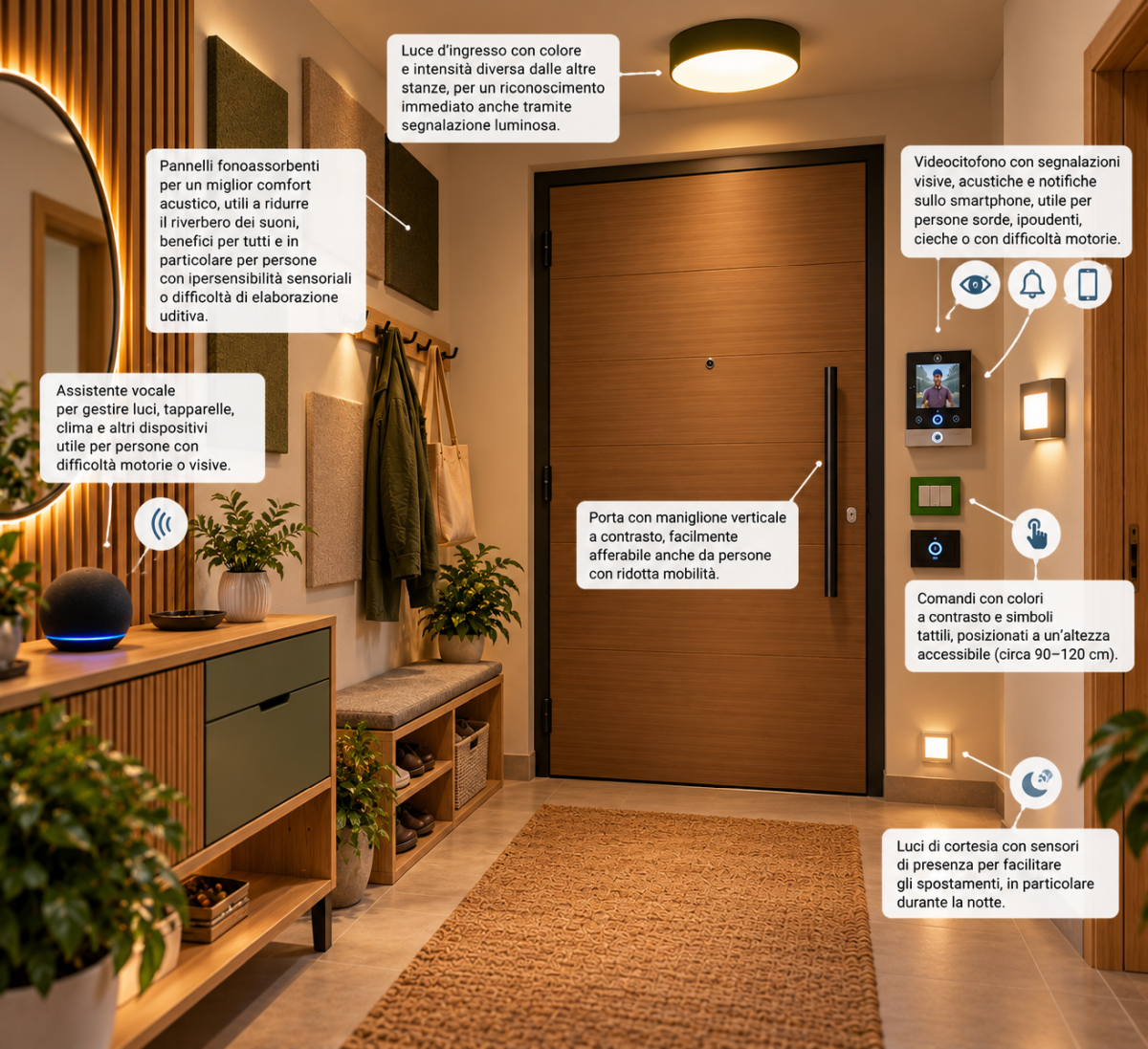 Comunicazione acustica e sensoriale: una casa che comunica con tutti Comunicazione acustica e sensoriale: una casa che comunica con tutti