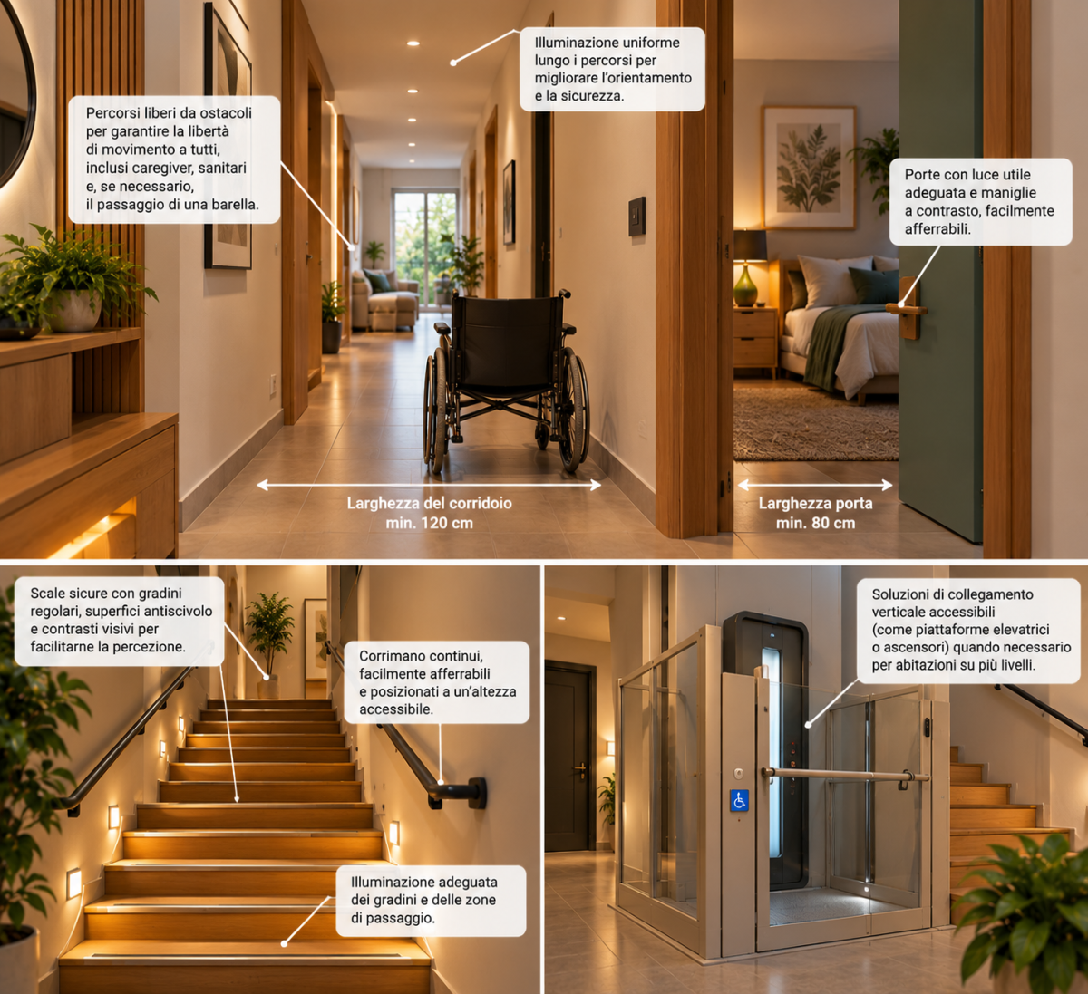 Percorsi interni: come progettare una casa accessibile e senza ostacoli Percorsi interni: come progettare una casa accessibile e senza ostacoli